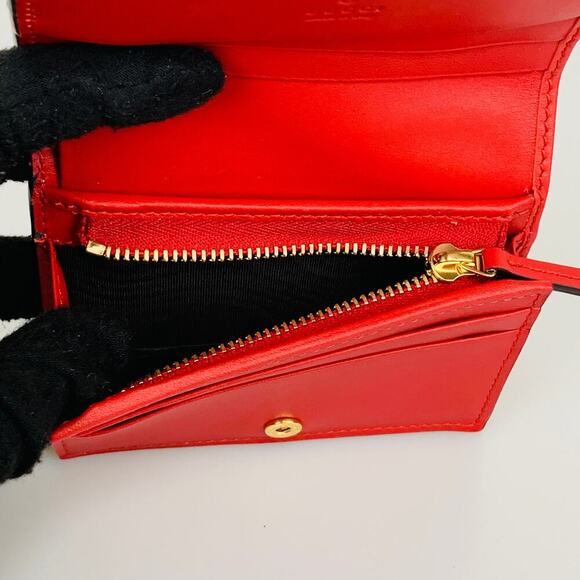 NIB Gucci GG Supreme Monogram Bosco Patch Card Case Wallet Beige Malva Hibiscus - Picture 7 of 14